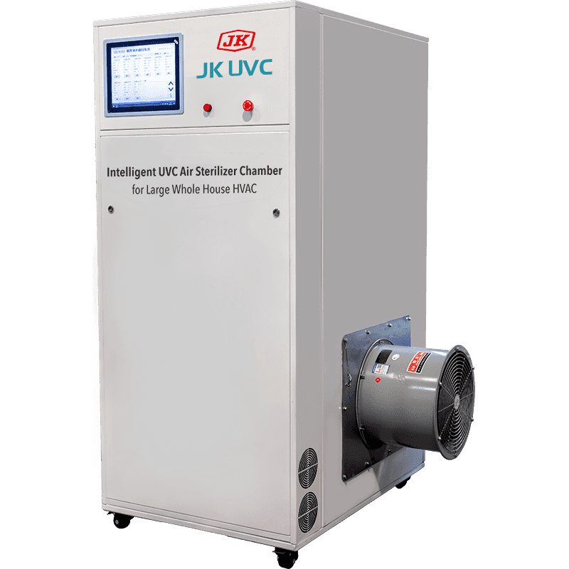 Intelligent UV air sterilizer chamber with induction lamps