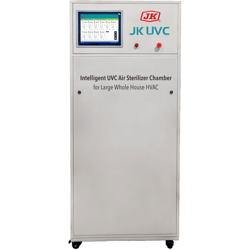 Intelligent UV air sterilizer chamber with induction lamps